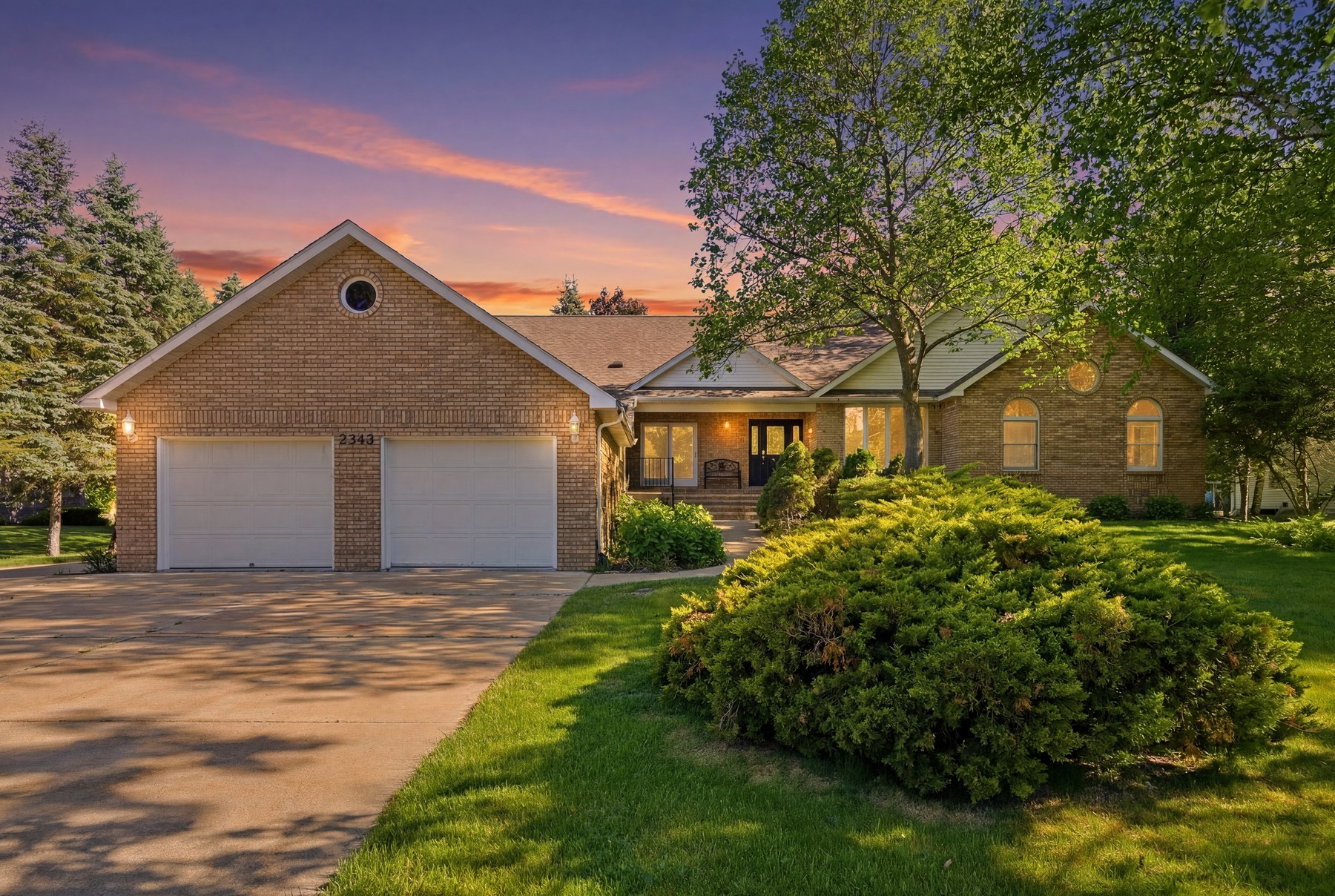 3343 E Ryan Dr, Midland MI twilight exterior